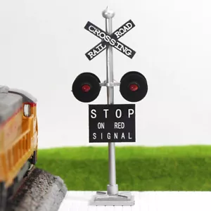 2pcs O Gauge 1:43 Model Railroad Crossing Block Signal 4-heads Red LEDs - Picture 1 of 6
