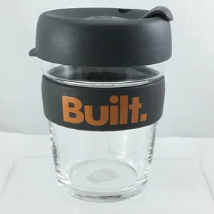 KEEPCUP Grey Black Lid Plug Silicone Band Clear Glass Cup Mug Coffee Tea Travel  - Picture 1 of 10
