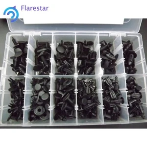 Kit surtido de 192 piezas de clips de empuje automático sujetadores de remache de pasador de protector de automóvil - Imagen 1 de 16