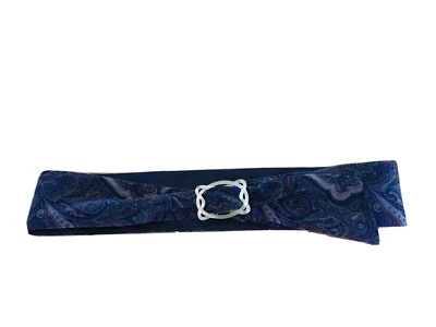 Vintage Ginnie Johansen 80s Velvet Paisley Wrap Belt NWT - Image 1 of 4
