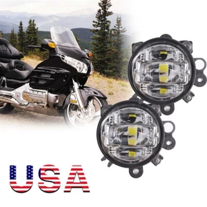 For Honda 2001-2010 GL1800 1800 Goldwing LED Fog Lights With Mount Fog Light - Picture 1 of 6