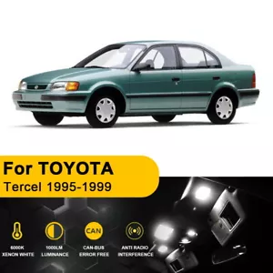 White LED Interior Lights License plate For TOYOTA Tercel 1995-1999 Package Kit - Foto 1 di 10