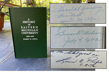 3x Signed History of Eastern Michigan University Isbell Presient Harold Sponberg