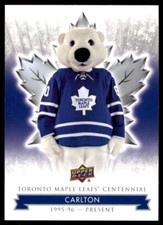 2017-18 Upper Deck Toronto Maple Leafs Centennial Blue Die Cut Carlton the Bear