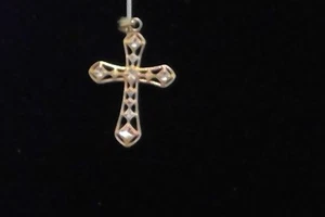 PRINCESS PRIDE New 14kt gold CROSS USA VALENTINE DAY 1.1 G - Picture 1 of 6