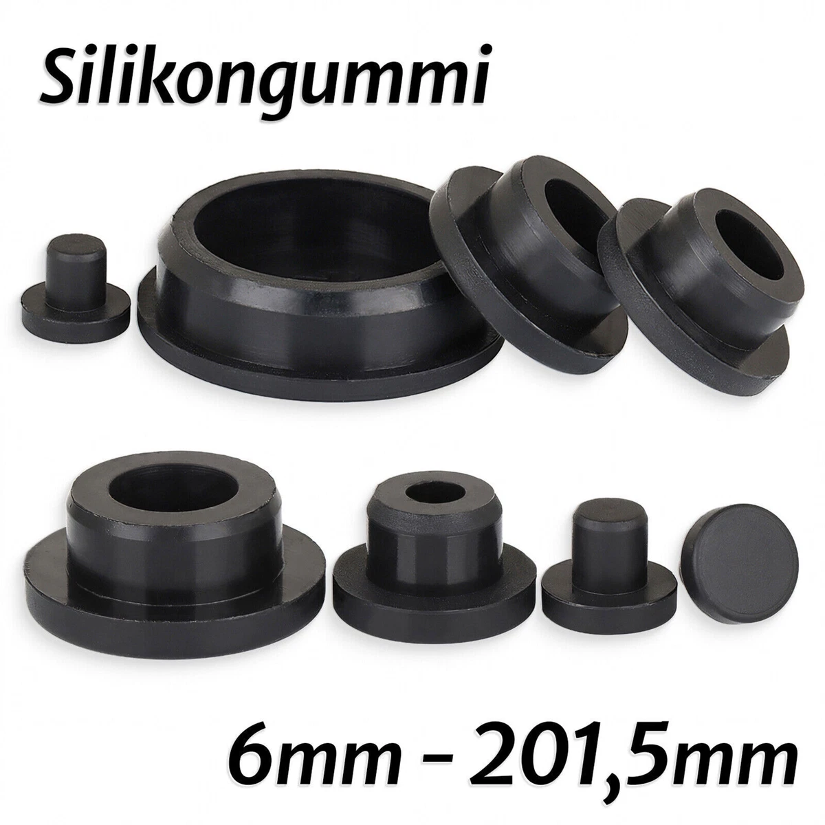 Gummistopfen 6 Mm Gummi-Stopfen Für Karosserie & Rohre – Verschlussstopfen, Blindstopfen, Aus Weichem PVC Gummitüllen Set