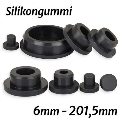 Gummi Stopfen Lochkappen Abdeckstopfen Verschlussstopfen Blindstopfen Schwarz - Bild 1 von 4