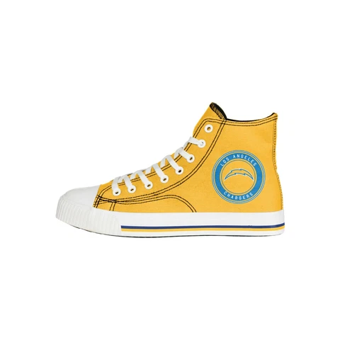 Los Angeles Chargers 2021 NFL Men's High Top Canvas SNEAKERS FREE SHIP Cover