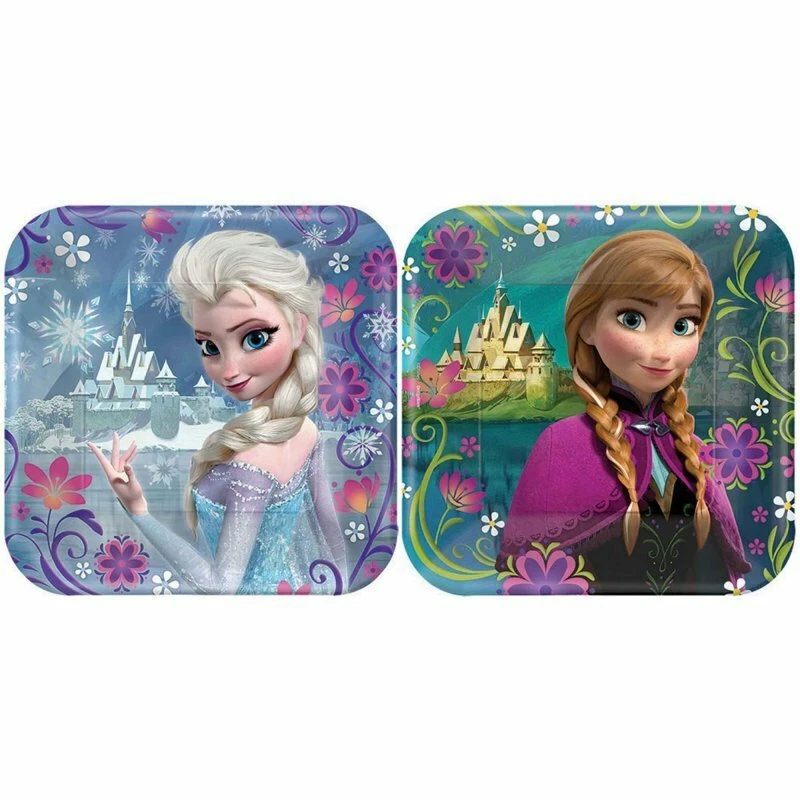Disney Frozen Party Supplies Princess Lunch Dessert Small Cake Plates 8 pk - Image 1 of 1