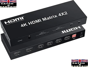 Ferrisa 4 in 2 Ausgang Matrix HDMI Video Schalter Splitter + optischer Ausgang (P926) - Bild 1 von 10