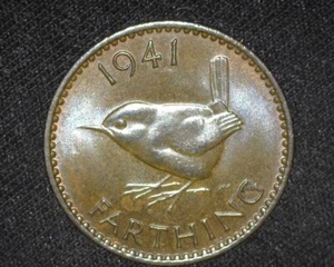GREAT BRITAIN 1941 FARTHING KM843 GEM BRILLIANT UNCIRCULATED BROWN 65~E25 - Picture 1 of 2