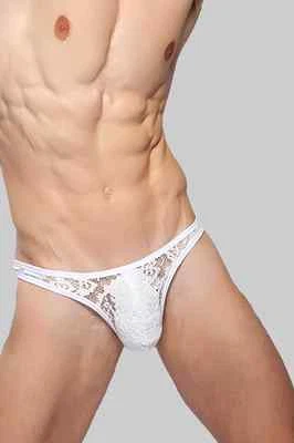 String taille XL blanc dentelle transparent sheer sexy Ref DAS2 - Bild 1 von 4
