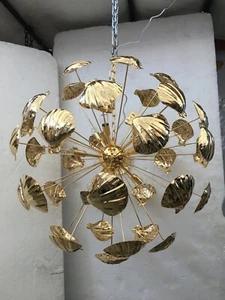 Gold 24k Metal frame Chandelier. Unique and rare Gold 24k Metal frame - Picture 1 of 12