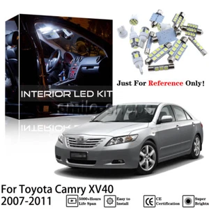 White 11Pcs Interior LED Light Kit For 2007-2011 Toyota Camry XV40 + Free Tool - Picture 1 of 12