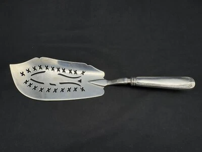 Antiguo E. Stebbins & Co. Servidor Cuchillo Pez Moneda Plata, 178 gramos Foto 1 de 4