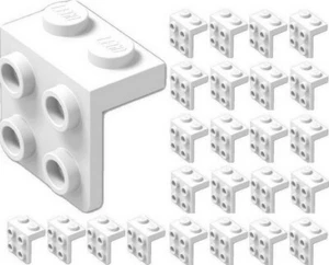 ☀️NEW LEGO 25x WHITE Angle Plate Bracket 1 x 2 - 2 x 2 BULK Parts Building lot - Picture 1 of 2