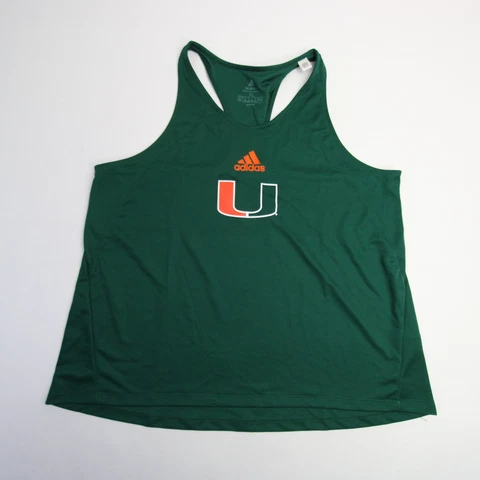 Miami Hurricanes adidas Primeblue Sleeveless Shirt Women's Green New Cover