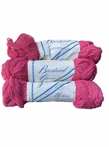 3 madejas hilos de madera Brent Orlon acrílico rosa cereza EE. UU. 154 yardas por - Imagen 1 de 4
