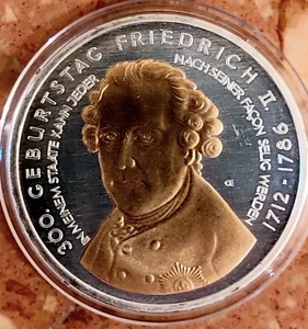 10 Euro BRD 2012 - 300. Geburtstag Friedrich II - teilvergoldet - Bild 1 von 2