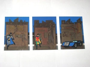 1995 The Adventures Batman and Robin Dark Knight Inserto térmico juego de 3 tarjetas - Imagen 1 de 9