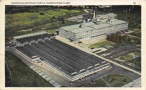 Goodyear Zeppelin Corporation Fabrikationswerk Akron Ohio 1936 Postkarte - Bild 1 von 2