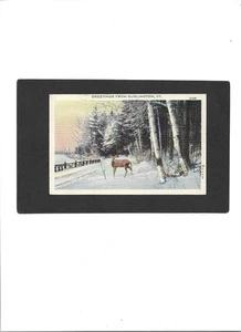 Vermont PC "Greetings from Burlington" 25.01.1942 Burlington, Vintage - Bild 1 von 2