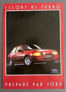 Ford Escort RS Turbo 1986 sales leaflet A4 French Ford of France - Picture 1 of 2