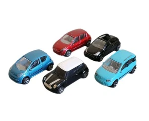 Majorette Lotto 5 Auto Mini Cooper Clio Panda C3 C1 1/55 A 1/58 TBE BE Variato - Foto 1 di 14