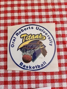 Vintage Oral Roberts University Basketball Team Titans Decal Sticker  - Picture 1 of 3