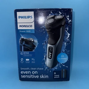 PHILIPS NORELCO SHAVER 3600 S3243/91 WET/DRY RECHARGEABLE SHAVER + TRAVEL CASE - Picture 1 of 2