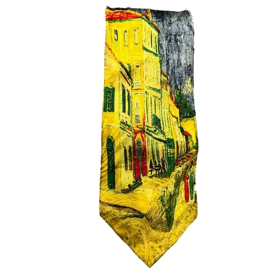 Corbata para hombre de Vincent Van Gogh de Museum Artifacts The Yellow House 100% seda Foto 1 de 4