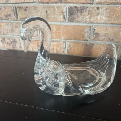 Vintage Lucite Swan Trinket Tray Soap Dish Mid Century Cottagecore Decor - Image 1 of 4