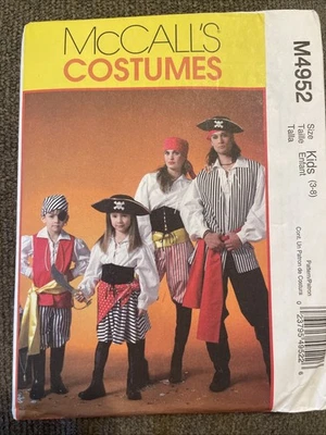New Sewing Pattern McCall’s M4952 Kids Pirate Costume 3-8 - Image 1 of 4