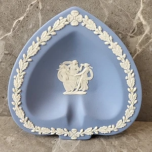 Blau Wedgwood Jasperware Spaten Schmuck Schale Made in England Sehr guter Zustand - Bild 1 von 6