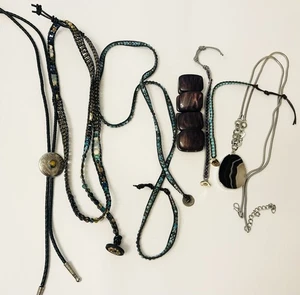 Lulu Dharma Bracelet Amethyst Stones Agate Necklace Unbranded JBB PE  - Picture 1 of 9