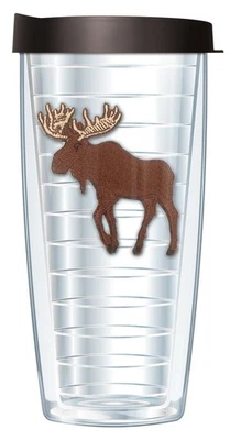 Emblema de alce com tampa preta copo tumbler 22 oz | Fantástica retenção de temperatura,... - Imagem 1 de 2