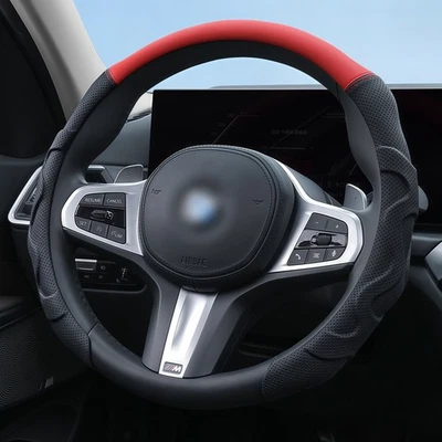 For Chevrolet Luxury Leather Car Steering Wheel Cover 15" Breathable Non-Slip - Image 1 of 4