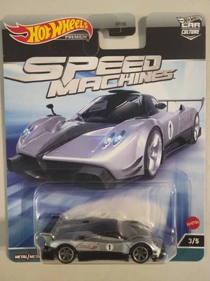 Hot Wheels Car Culture Speed Machines Pagani Zonda R 2023 (plateado/negro) 3/5 Foto 1 de 3