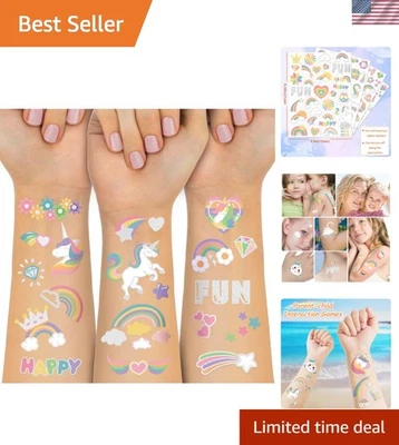 Tatuajes temporales impermeables 118 un. - Suministros de fiesta para niños geniales para edades de 6-12 Foto 1 de 4