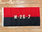Vintage M-26-7 Cuban Revolution Flag - 26th July Movement - 20" X 40"