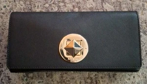 Kate Spade Keira Newbury Lane schwarz Saffiano Leder große Geldbörse Clutch - Bild 1 von 7