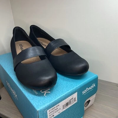 Softwalk Winona Mary Jane балерина комфорт на танкетке туфли женщин 11 М коробка и сумки - Изображение 1 из 4