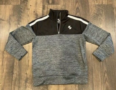 *USADO EN EXCELENTE ESTADO* Youth The Children's Place 1/4 cremallera manga larga estilo polar negro talla 7/8 Foto 1 de 4