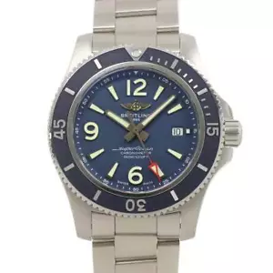 Orologio Uomo BREITLING Super Ocean Automatico 44 A17367 Quadrante Blu 90273961 - Foto 1 di 7