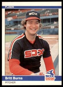 1984 Fleer Britt Burns. Chicago White Sox #54