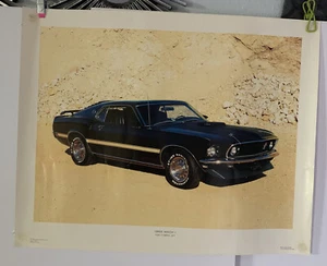 Vintage 1969 Mach 1 Cobra Jet 1986 POSTER 15"" x 20"" HTF - Bild 1 von 14