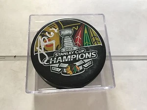 Michael Frolik Signed 2013 Stanley Cup Blackhawks Hockey Puck Autographed NHL b - Picture 1 of 1