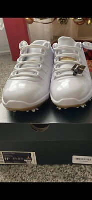 ZAPATOS DE GOLF JORDAN XI 11 BLANCOS 11,5 NUEVOS EN CAJA STOCK MUERTO GRIALES RAROS Foto 1 de 4
