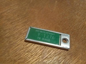 1973 OHIO Disabled American Veterans DAV License Plate Key Chain Y1276 - Picture 1 of 2