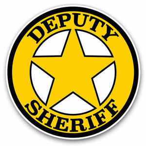 2 x Vinyl Stickers 25cm - Deputy Sheriff Badge Police Officer Cool Gift #10487